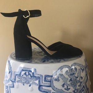 NWOT! Black Suede Block Heels